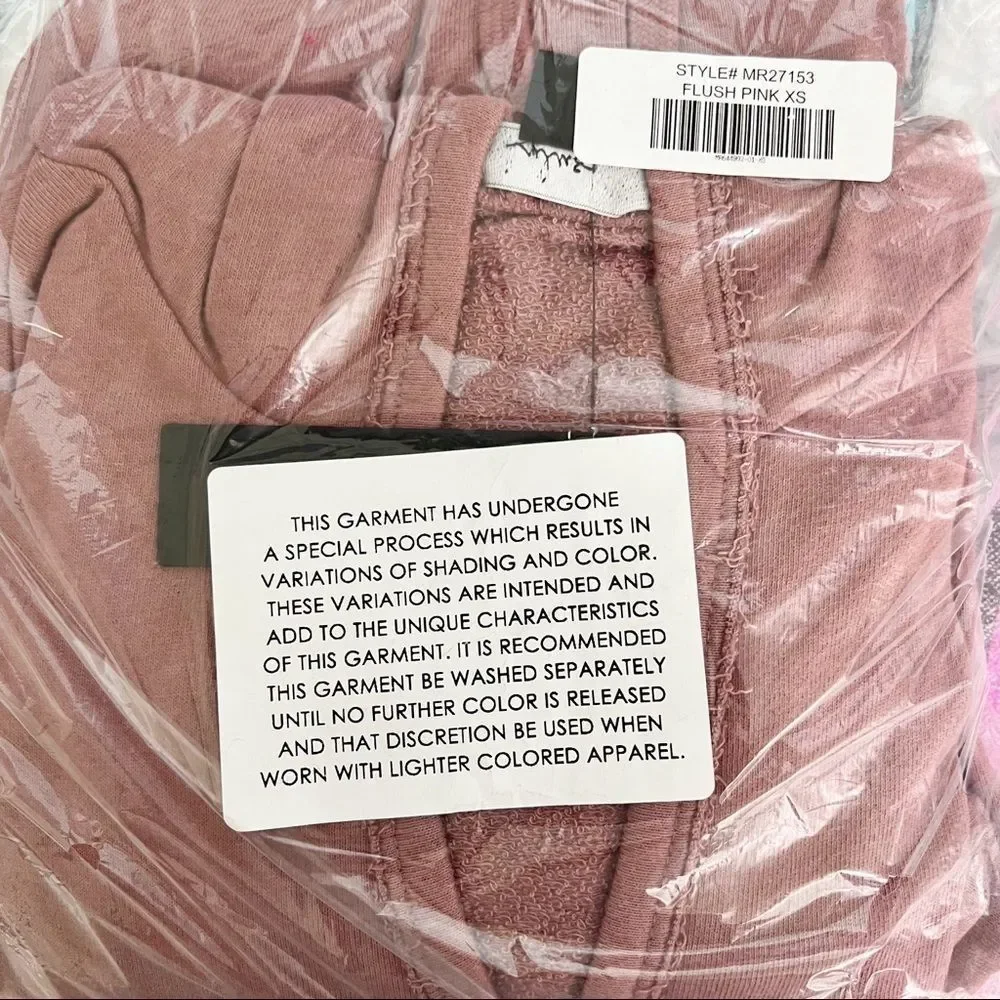 LULU'S Relaxed Agenda Mauve Pink Hooded Lounge Romper XS - Picture 10 of 10